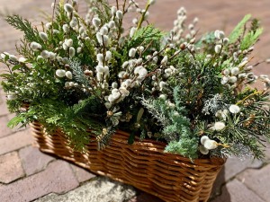 Palmbuschenbinden in fröhlicher Runde