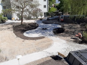 Im Marienstiftgarten - kurz vor dem Ende der Bauphase 1