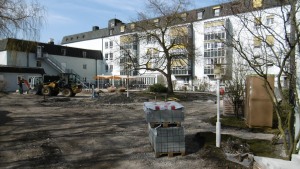 Gartenbauarbeiten beim Marienstift am 27. März 2020